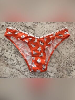 VS PINK HALLOWEEN PANTY Ghost Dog Large Tanga NWT